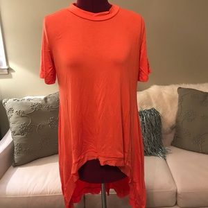 Orange high low t shirt. New!